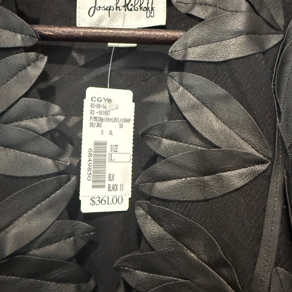 Joseph Ribkoff - black 3D petal jacket - Picture 3 of 7